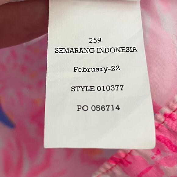 Lilly Pulitzer XXS Zeldie One Shoulder Ruffle Top Pink Isle Snappy Turtle - Picture 6 of 7